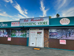 Store front image of Skwala Fishing's retail partner, Bob Marriott's Flyfishing Store.