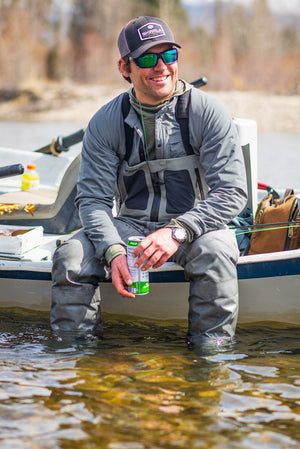 Staying comfortable on the water in the Fusion Snap Shirt and RS Waders from Skwala Fishing. 